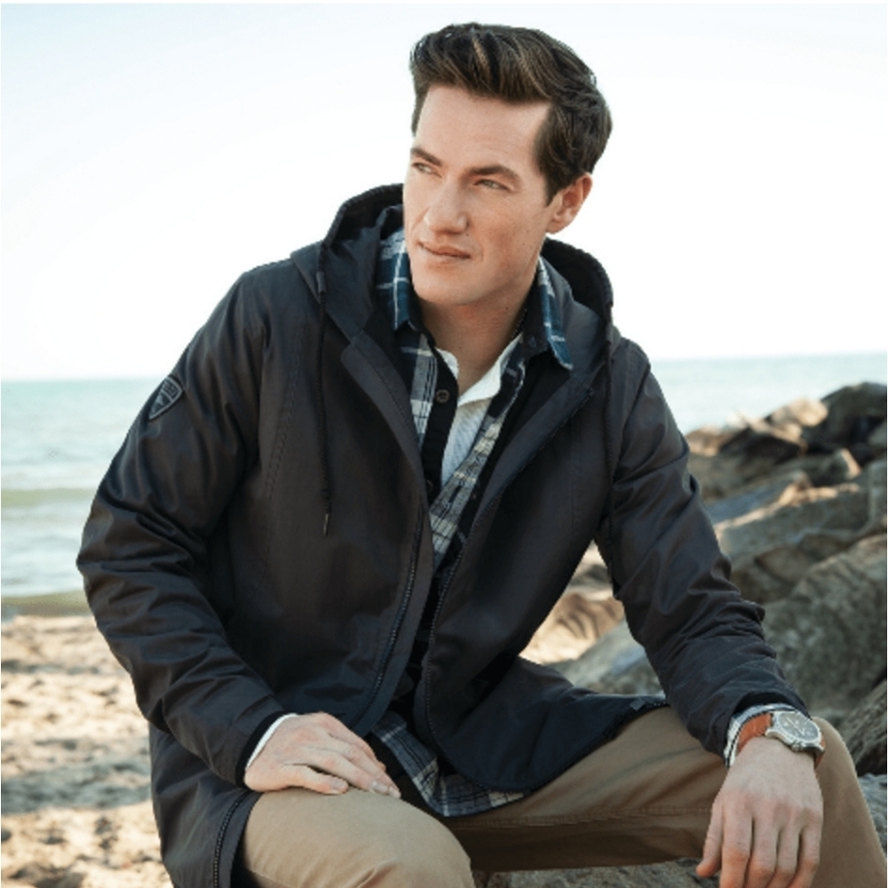 Custom Roots73 Audi Gray Rain Jacket. - Picture 3 of 16